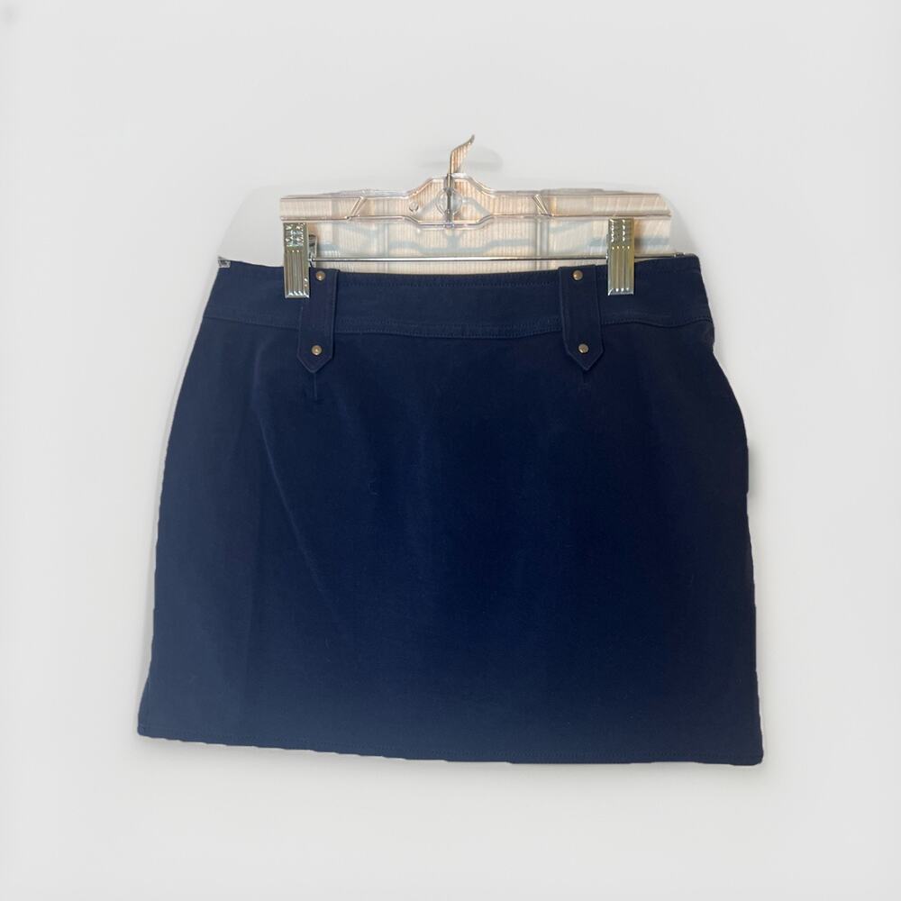 Express Women’s Blue Stretch Cargo Mini Skirt‎ Size 0 Utility Style Cotton